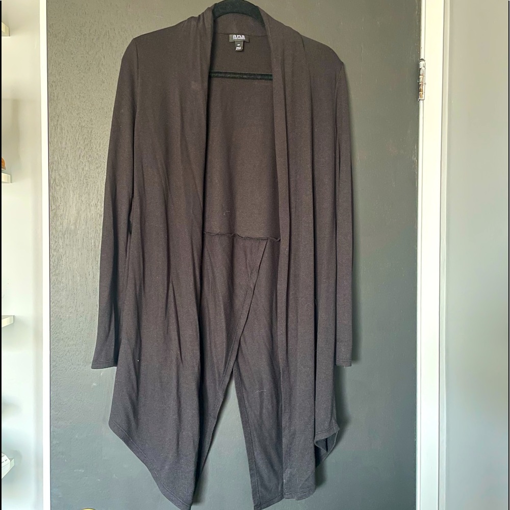 a.n.a. Black Knit Cardigan with Split Back - Size XS